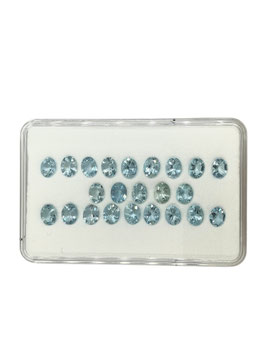 Aquamarin oval fac. 4x5 mm