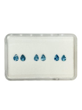 Aquamarin Tropfen fac. 5x4 mm