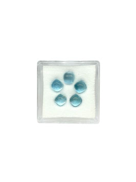 Aquamarin Kissen cab. 5 mm