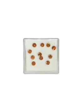 Saphir orange (beh.) rund fac. ø 3 mm