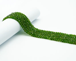 Strang Chromdiopsid Kugeln facettiert 3,0 mm