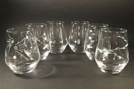 VE106- Service de 6 verres à Whisky. Motifs au choix