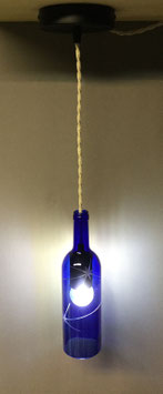 LU101 -Suspension bouteille bleue taillée 75cl