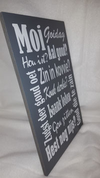 Tekstbord 'Moi'
