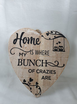 Houten hart 'Bunch of crazies'