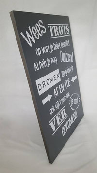 Tekstbord 'Wees trost'