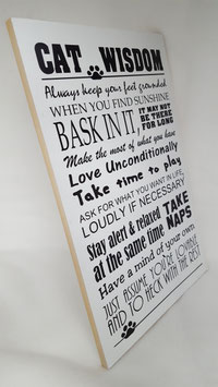 Tekstbord 'Cat Wisdom'