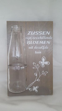 Steigerhout 'Zussen' met vaasje