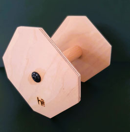 Holz Speed-Apportel - 12 x 12 cm, Steg 11 x 2,5 cm, ca. 175 g