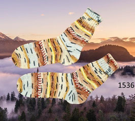 Dicke, warme Damenwollsocken, Herrenwollsocken aus 6-fädiger Sockenwolle im Hundertwasser-Design!