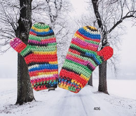 Handschuhe, Fäustlinge aus 6-fädige Sockenwolle! Gr.:3
