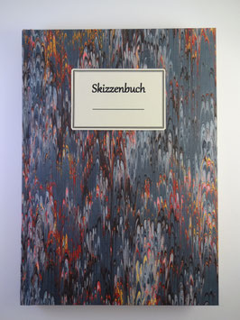 Skizzenbuch Marmor Dunkelblau