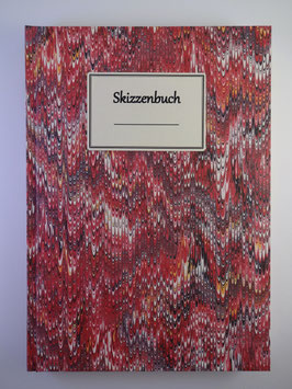 Skizzenbuch Marmor Rot 1