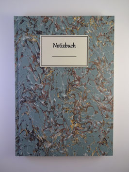 Notizbuch Marmor Hellblau