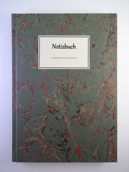 Notizbuch Marmor Dunkelgrün