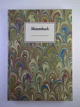Skizzenbuch Marmor Hellgrün