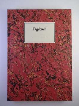 Tagebuch Marmor Hellrot