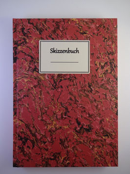 Skizzenbuch Marmor Hellrot