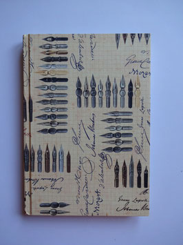 Schreibfeder Motiv Notizbuch