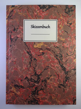 Skizzenbuch Marmor Rotbraun