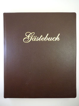Ledergästebuch mit Goldprägung