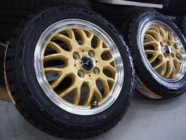 ゴツゴツ系 Weds Gyraft 9M 14inch 4.5J 4H100 +45 TOYO オープンカントリーR/T 155/65R14 タントファンクロス スペーシアギア ハイゼット キャリー 軽トラ 軽バン