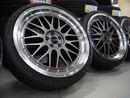 カスタムサイズ 深リム メッシュ levanna V10-EX 19inch 8.5J +40 5H114.3 特選輸入タイヤ 225/35R19 90系 ノア ヴォクシー