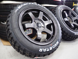 VALOR Racing TS6R コンケイブ 軽量 15inch 6.5J 4H100+38  マッドスターWANPAKU M/T 175/65R15 ゴツゴツ系 プロボックス アクア ヴィッツ フィット