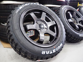 VALOR Racing TS6R コンケイブ 軽量 15inch 6.5J 4H100+38  マッドスターWANPAKU M/T 175/65R15 ゴツゴツ系 プロボックス アクア ヴィッツ フィット