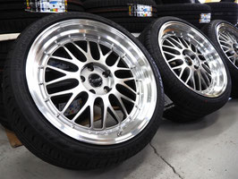カスタムサイズ 深リム メッシュ levanna V10-EX FFT 19inch 8.5J +42 9.5J +40 5H114.3 特選輸入タイヤ 225/40R19 255/35R19 クラウン マークX