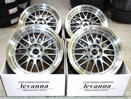 カスタムサイズ 深リム メッシュ levanna V10-EX FFT 19inch 9.5J +40 5H114.3 特選輸入タイヤ 245/45R19 30系 アルファード ヴェルファイア
