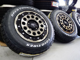 ゴツゴツ系 MID NITROPQWER H12 SHOTGUN 14inch 5.5J 4H100 +40 TOYO オープンカントリーR/T 165/80R14 プロボックス サクシード ADバン