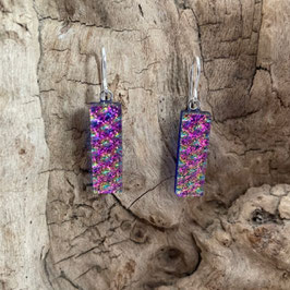 BOUCLES D'OREILLES POINTES DE DIAMANT ARC EN CIEL