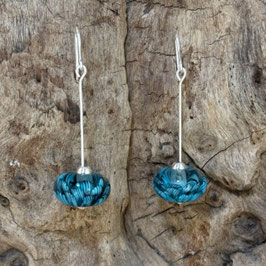 BOUCLES D'OREILLES CORAIL BLEU
