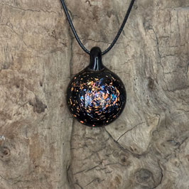 PENDENTIF GALAXIE ORANGE/BLEU