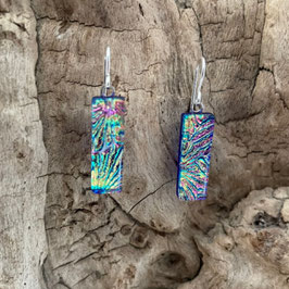 BOUCLES D'OREILLES FEU D'ARTIFICE ARC EN CIEL