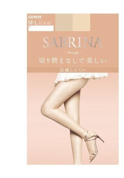 GUNZE SABRINA Pantyhose Stockings Throuth without stitch