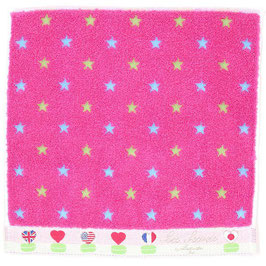 LADUREE Star Print Hand Towel Pink