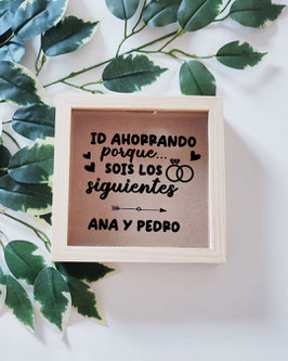 Hucha para los siguientes en casarse "Anillos"