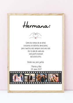 Lamina para hermana con foto