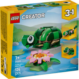 31377  Schildpad met waterlelie