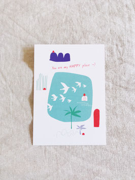 Postkarte – Say it »you are my happy place«