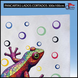 Pancarta Lados Cortados 300x100cm