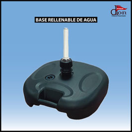 Base rellenable de agua o arena.