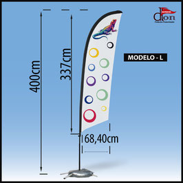 Fly Banner Pluma o Surf - L