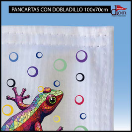 Pancarta Con Dobladillo 100x70cm