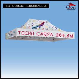 Techo 3x4,5M tejido de bandera