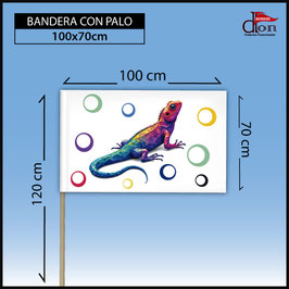 Bandera 100x70cm con palo de 120cm