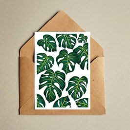 "Monstera White" - Mini Print