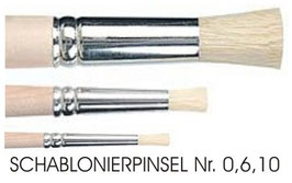 Schablonierpinsel Nr 0, 6, 10